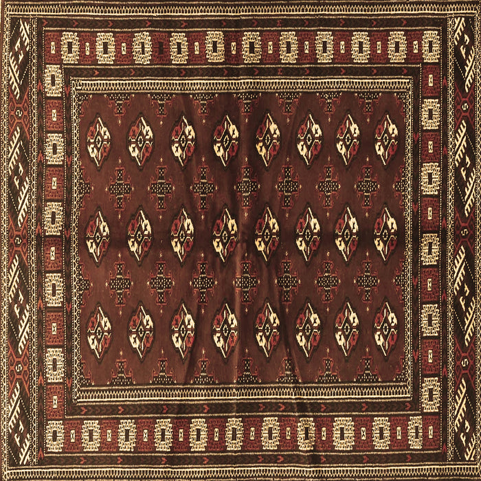 Square Machine Washable Persian Brown Traditional Rug, wshtr4013brn