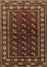 Machine Washable Persian Brown Traditional Rug, wshtr4013brn