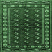 Square Persian Emerald Green Traditional Rug, tr4013emgrn
