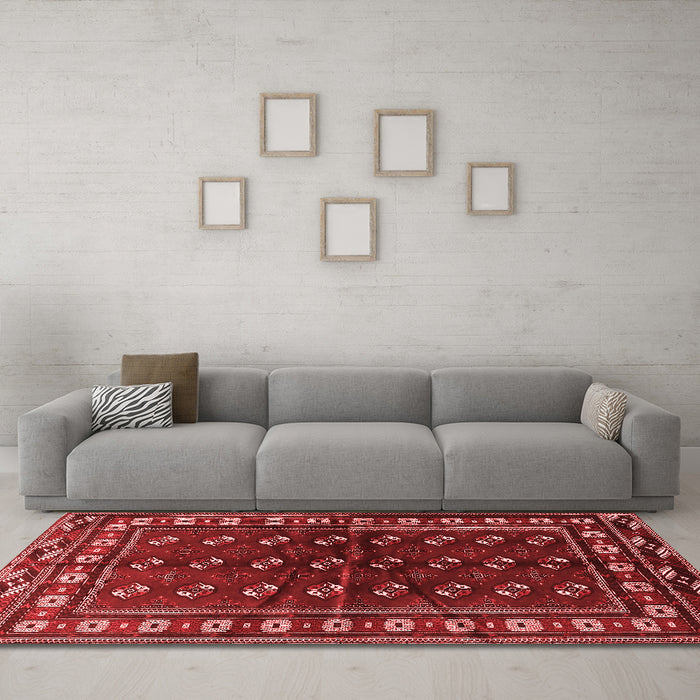 Traditional Red Washable Rugs