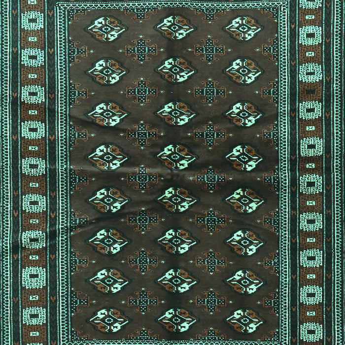Machine Washable Persian Turquoise Traditional Area Rugs, wshtr4013turq