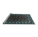 Sideview of Machine Washable Persian Light Blue Traditional Rug, wshtr4013lblu