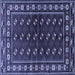 Square Persian Blue Traditional Rug, tr4013blu