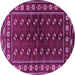 Round Persian Pink Traditional Rug, tr4013pnk