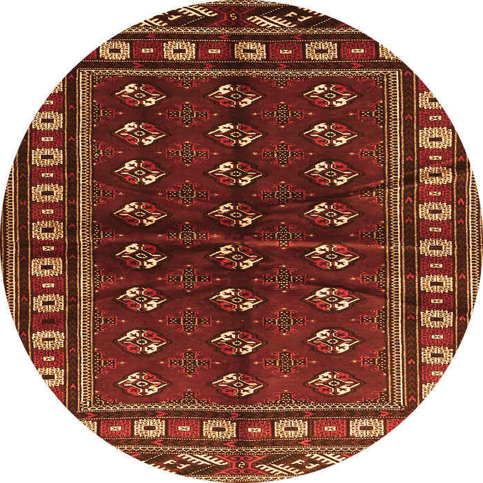 Square Persian Orange Traditional Rug, tr4013org