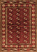 Serging Thickness of Machine Washable Persian Orange Traditional Area Rugs, wshtr4013org