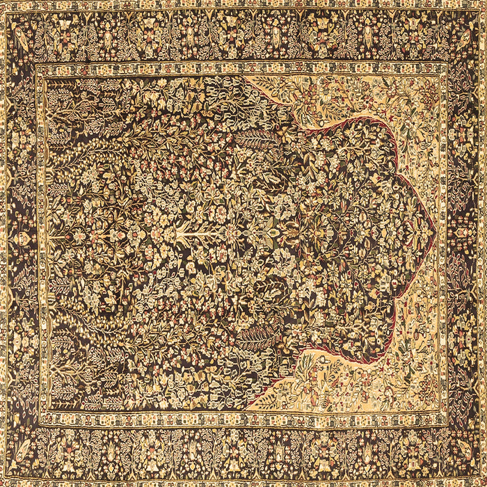 Square Machine Washable Persian Brown Traditional Rug, wshtr4014brn