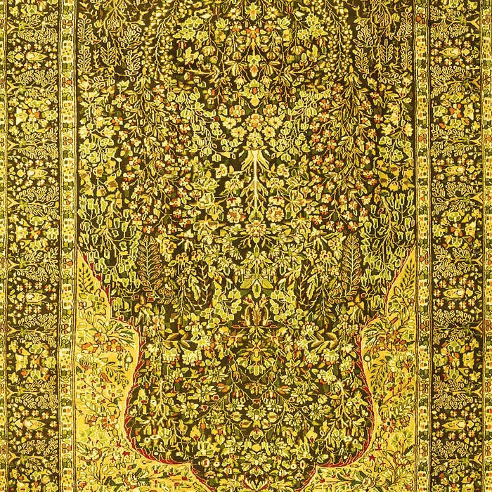 Machine Washable Persian Yellow Traditional Rug, wshtr4014yw