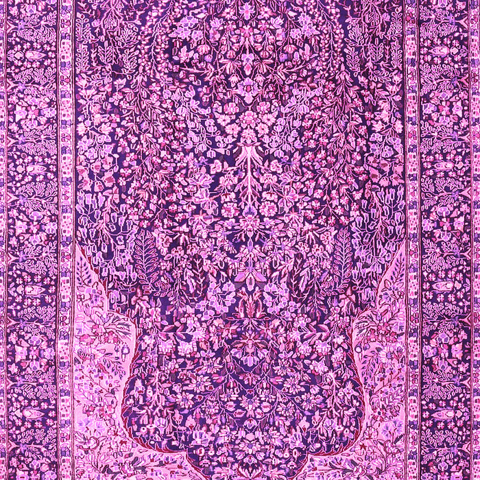 Machine Washable Persian Pink Traditional Rug, wshtr4014pnk
