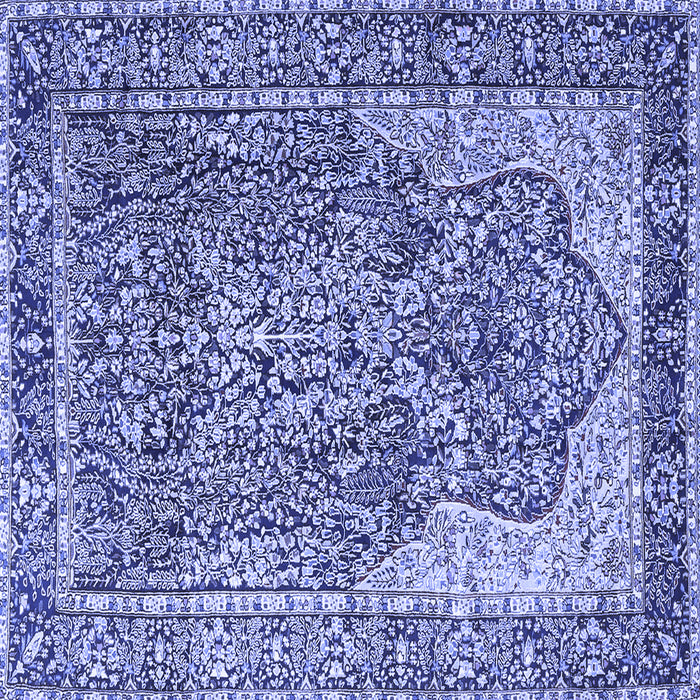 Square Persian Blue Traditional Rug, tr4014blu