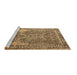 Sideview of Machine Washable Persian Brown Traditional Rug, wshtr4014brn