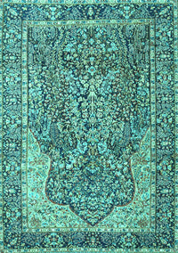 Persian Turquoise Traditional Rug, tr4014turq