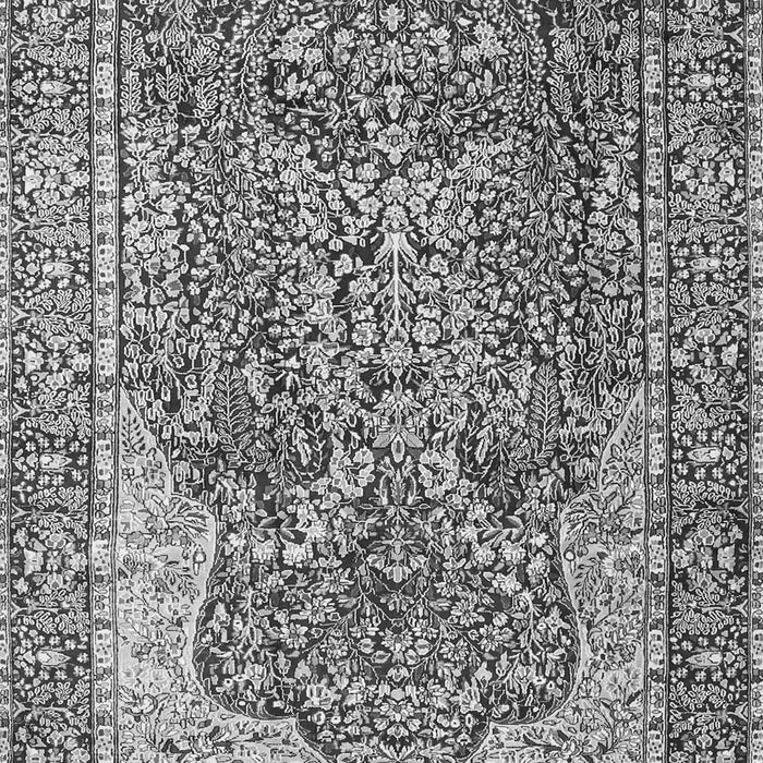 Serging Thickness of Machine Washable Persian Gray Traditional Rug, wshtr4014gry