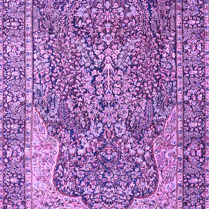 Machine Washable Persian Purple Traditional Area Rugs, wshtr4014pur