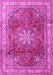 Machine Washable Persian Pink Traditional Rug, wshtr4015pnk