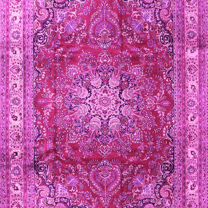 Machine Washable Persian Pink Traditional Rug, wshtr4015pnk