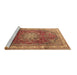 Sideview of Machine Washable Persian Brown Traditional Rug, wshtr4015brn