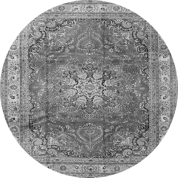 Machine Washable Persian Gray Traditional Rug, wshtr4015gry
