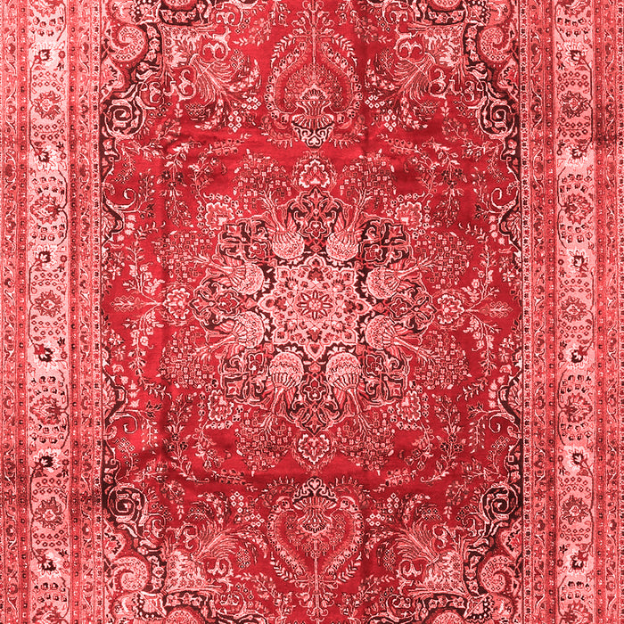 Machine Washable Persian Red Traditional Rug, wshtr4015red