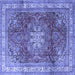 Square Persian Blue Traditional Rug, tr4015blu