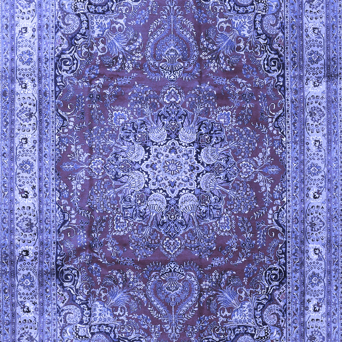 Machine Washable Persian Blue Traditional Rug, wshtr4015blu