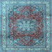 Square Persian Light Blue Traditional Rug, tr4015lblu