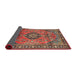 Sideview of Traditional Orange Salmon Pink Persian Rug, tr4016