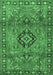 Machine Washable Persian Emerald Green Traditional Area Rugs, wshtr4016emgrn