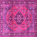 Square Persian Pink Traditional Rug, tr4016pnk