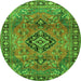 Machine Washable Persian Green Traditional Area Rugs, wshtr4016grn