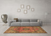 Machine Washable Persian Brown Traditional Rug in a Living Room,, wshtr4016brn