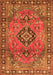 Serging Thickness of Machine Washable Persian Orange Traditional Area Rugs, wshtr4016org