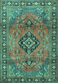 Persian Turquoise Traditional Rug, tr4016turq