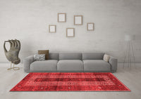 Machine Washable Persian Red Traditional Rug, wshtr4017red