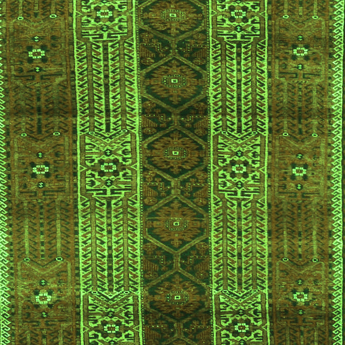 Serging Thickness of Machine Washable Persian Green Traditional Area Rugs, wshtr4017grn