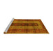 Sideview of Machine Washable Persian Yellow Traditional Rug, wshtr4017yw