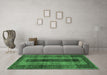 Machine Washable Persian Emerald Green Traditional Area Rugs in a Living Room,, wshtr4017emgrn