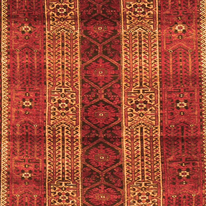 Serging Thickness of Machine Washable Persian Orange Traditional Area Rugs, wshtr4017org
