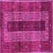 Square Persian Pink Traditional Rug, tr4017pnk