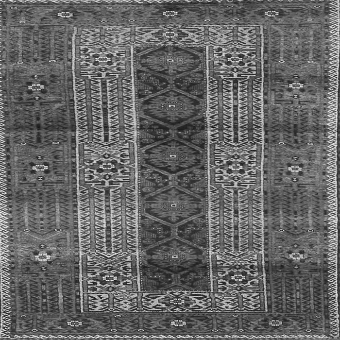 Round Machine Washable Persian Gray Traditional Rug, wshtr4017gry