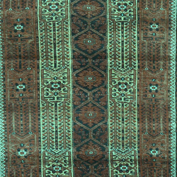 Machine Washable Persian Turquoise Traditional Area Rugs, wshtr4017turq