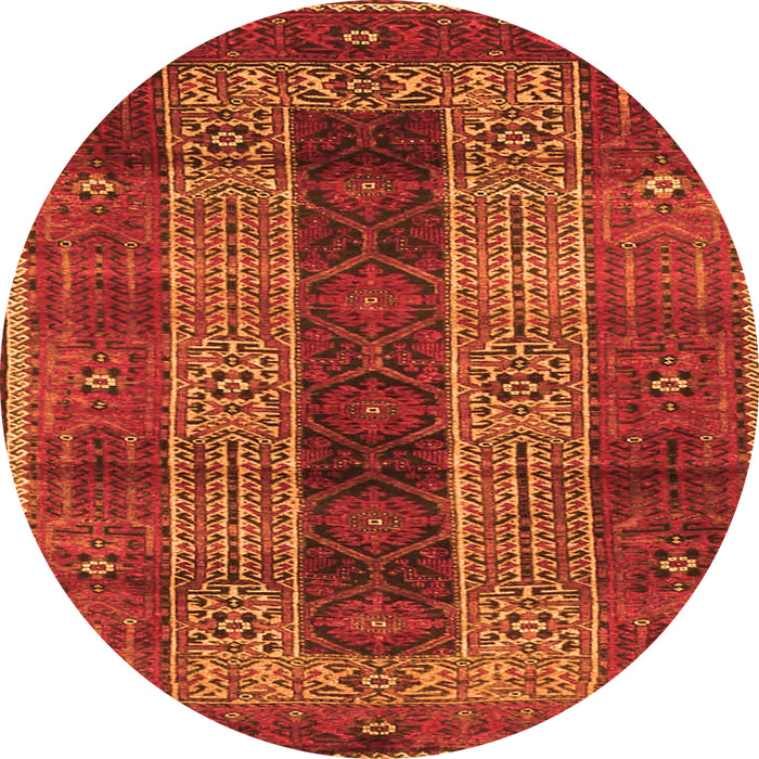 Machine Washable Persian Orange Traditional Area Rugs, wshtr4017org