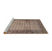 Sideview of Machine Washable Traditional Light French Beige Brown Rug, wshtr4018