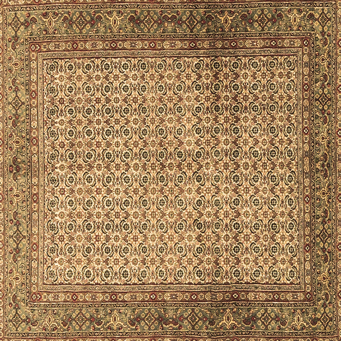 Square Persian Brown Traditional Rug, tr4018brn