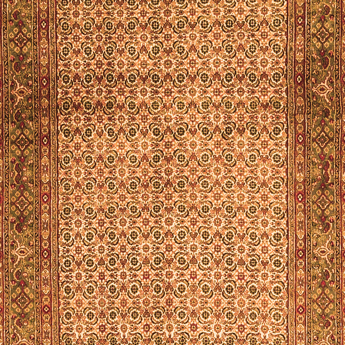 Serging Thickness of Machine Washable Persian Orange Traditional Area Rugs, wshtr4018org