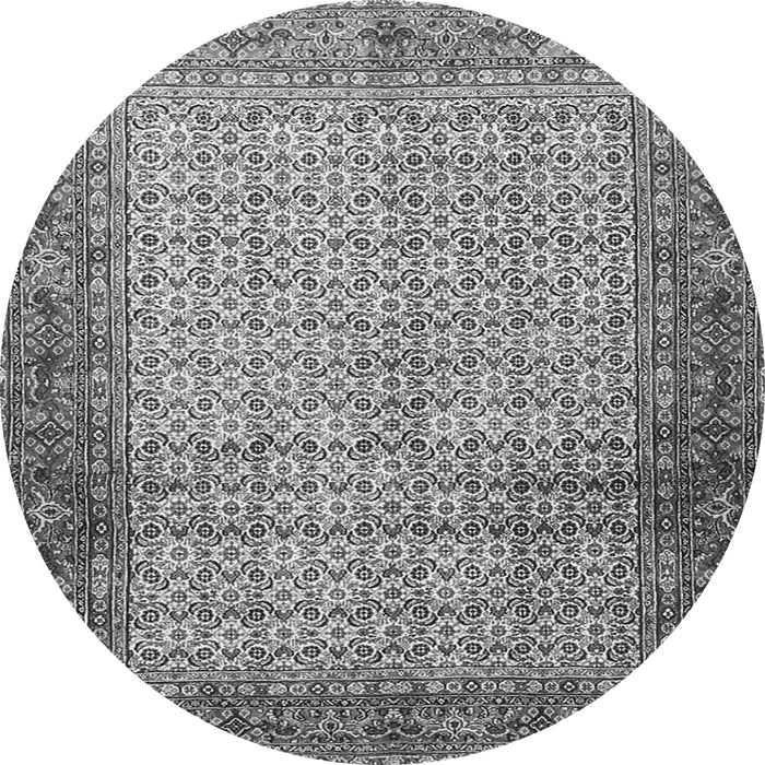 Machine Washable Persian Gray Traditional Rug, wshtr4018gry
