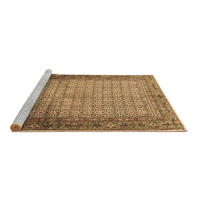 Sideview of Machine Washable Persian Brown Traditional Rug, wshtr4018brn