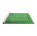 Sideview of Machine Washable Persian Emerald Green Traditional Area Rugs, wshtr4018emgrn