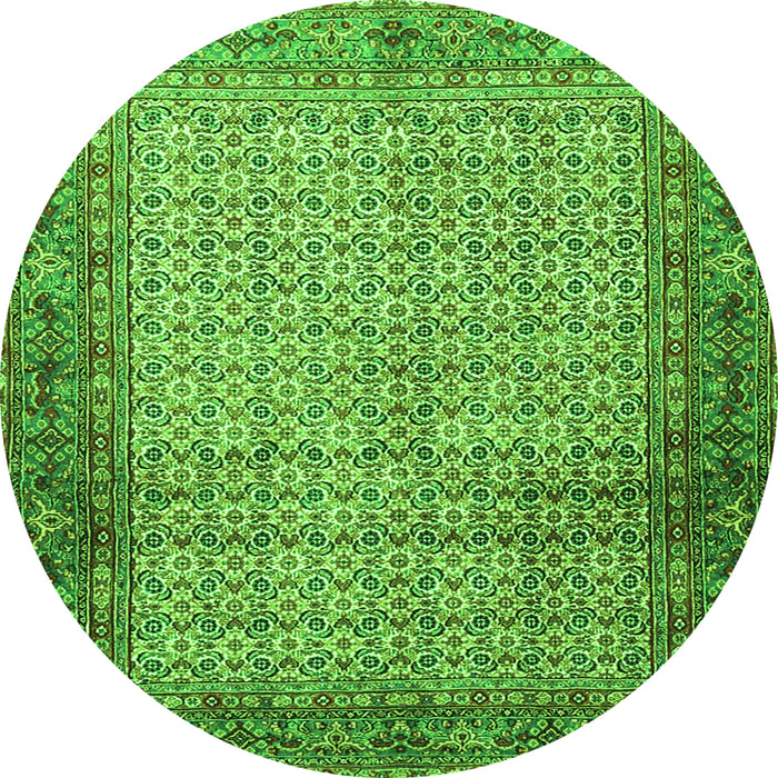 Machine Washable Persian Green Traditional Area Rugs, wshtr4018grn