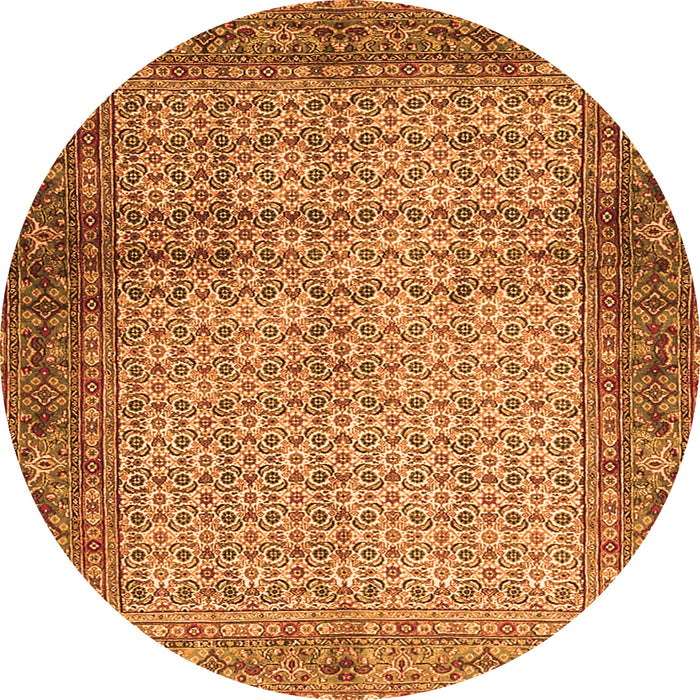 Square Persian Orange Traditional Rug, tr4018org